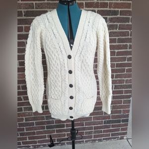 Boyfriend cardigan Merino wool cardigan ivory